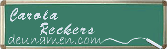 Carola Reckers Visitenkarte